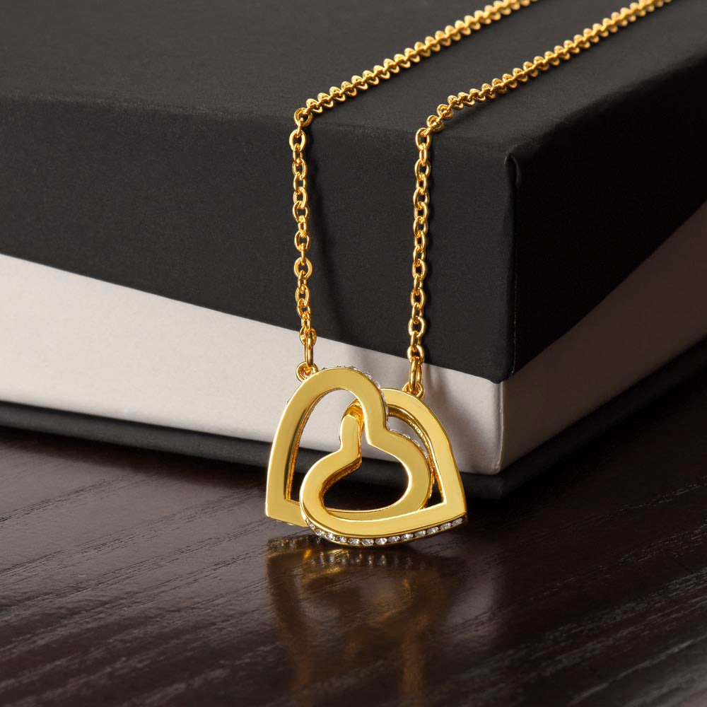 V-Day Interlocked Hearts Necklace