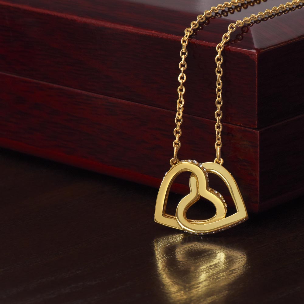 V-Day Interlocked Hearts Necklace