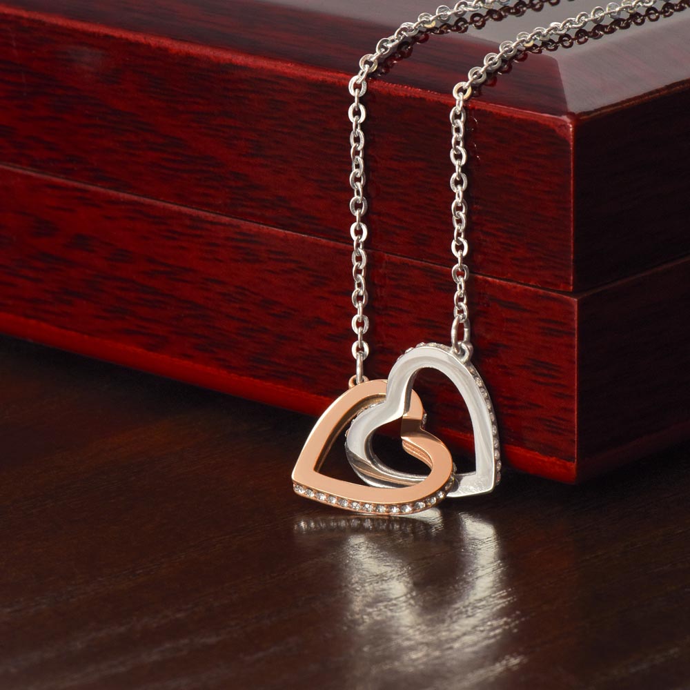 V-Day Interlocked Hearts Necklace